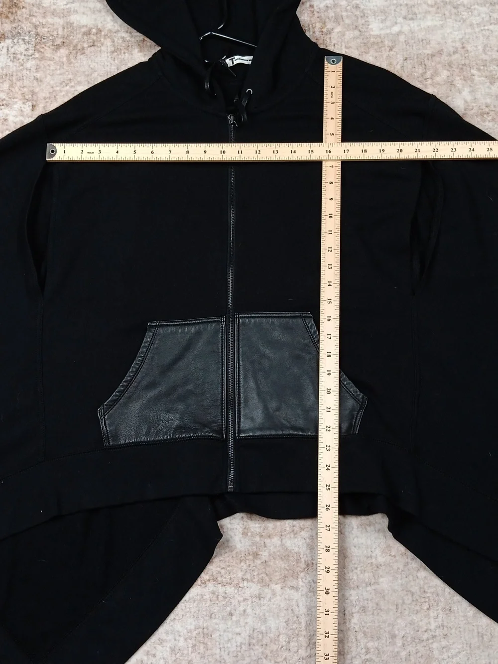 Alexander Wang Black Hoodie Poncho Pullover Cape Womens Size Small - Picture 6 of 12